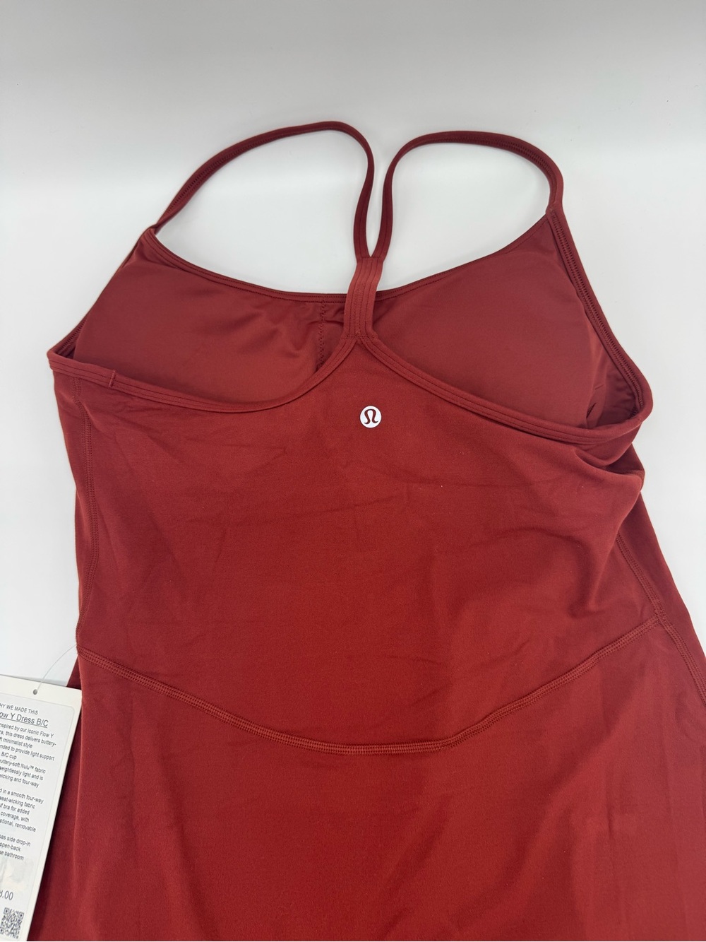 Lululemon Flow Y Dress NWT Size M, L Cranberry Charm Built-In Shorts Nulu RARE - Picture 11 of 12